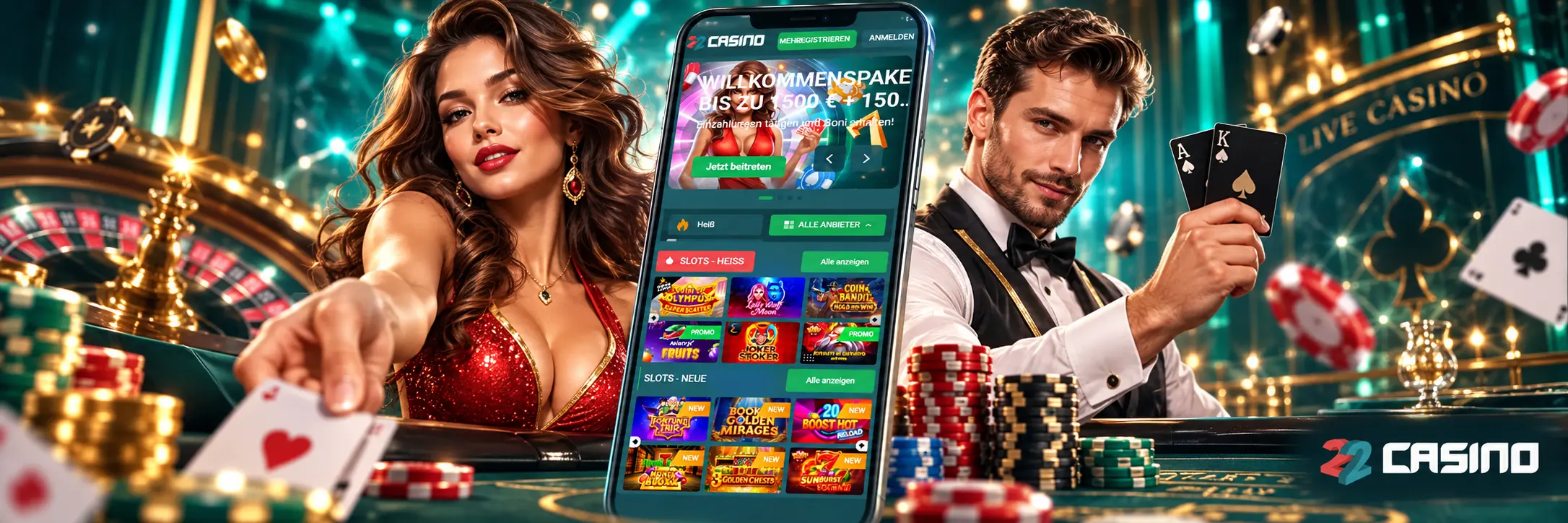22Casino Spielebibliothek und Kategorien