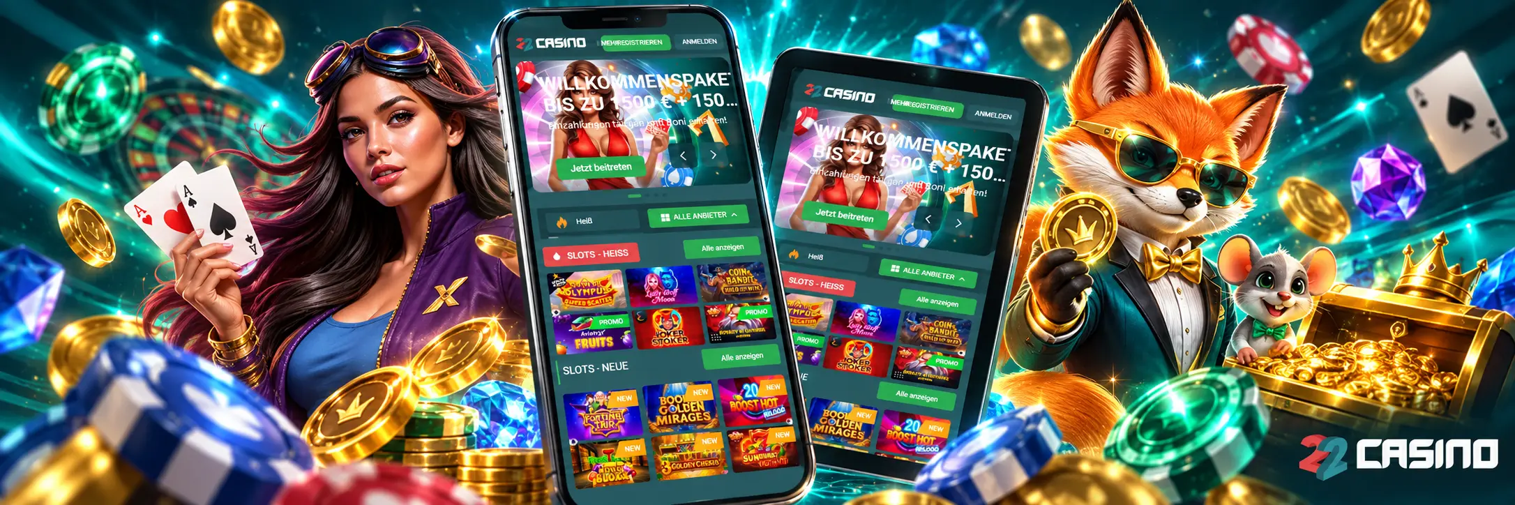 Wie startest du 22Casino Live Spiele?