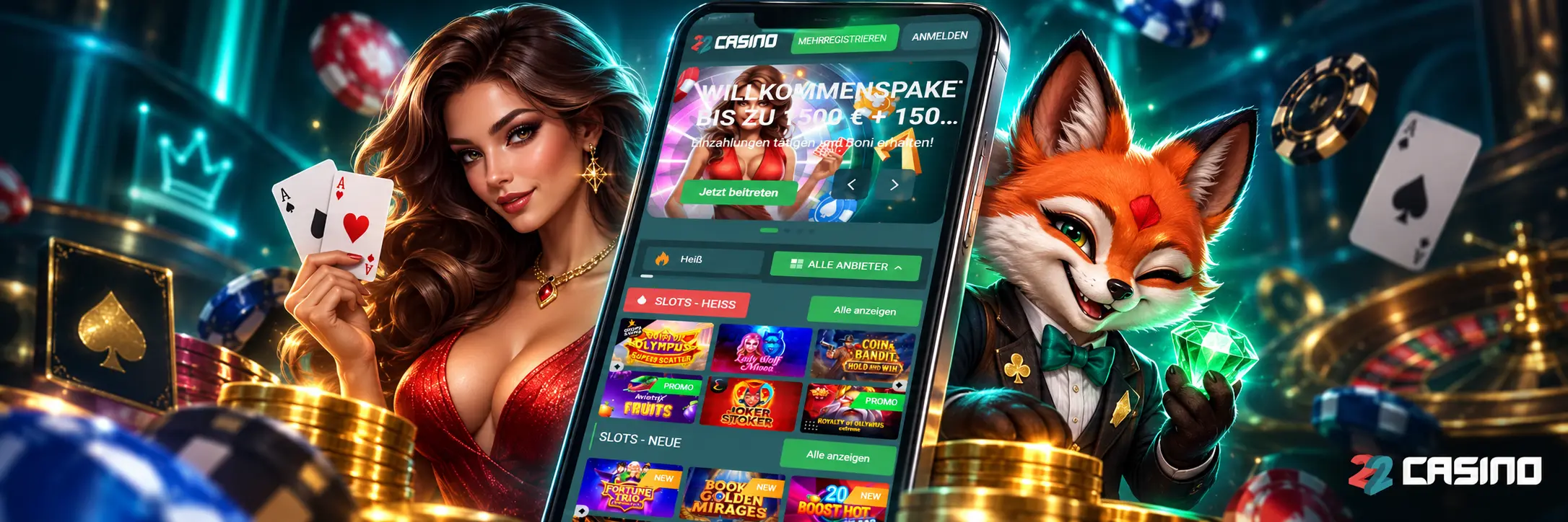 Wie starten Sie 22Casino Slots?